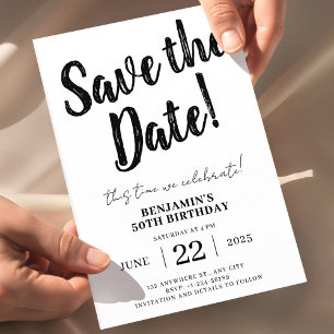 Save The Date 50. Geburtstag  Einladung
