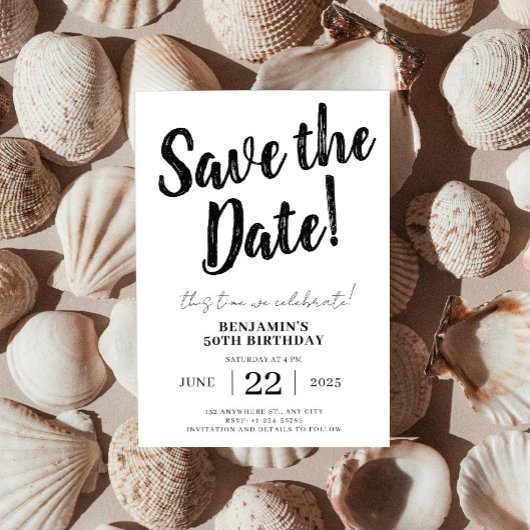 Save the Date 50. Geburtstag Einladung