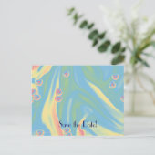 Save the Date 50. Geburtstagsfeier Postkarte (Stehend Vorderseite)