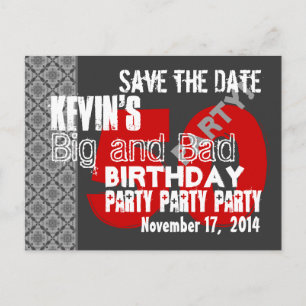 Save the Date 50. Geburtstagsparty Ver 0025 Ankündigungspostkarte