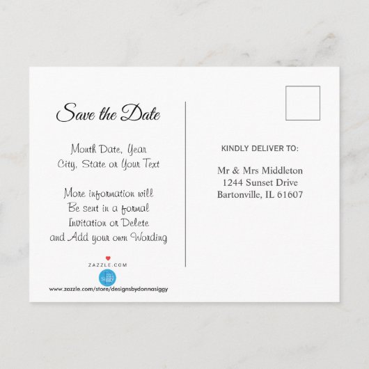 Save the Date - 50. Gold Glitzer Jubiläum Ankündigungspostkarte (Rückseite)