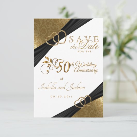 Save the Date - 50. Goldenes Jahr (Stehend Vorderseite)