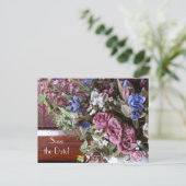 Save the Date 60. Geburtstagsparty Ankündigungspostkarte (Stehend Vorderseite)