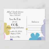 Save the Date 60 Jahre Party Postkarte (Rückseite)