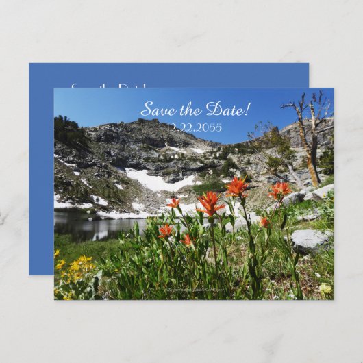 Save the Date 65. Geburtstagskündigung Ankündigungspostkarte (Vorne/Hinten)