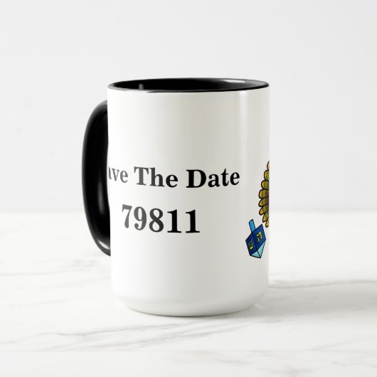 Save the Date 79811 Thanksgivukkah Tasse (Vorderseite Links)