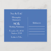 Save the Date 80. Geburtstagsfeier Postkarte (Rückseite)