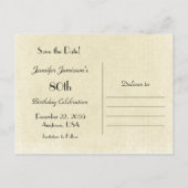 Save the Date 80. Geburtstagsparty Einladung (Rückseite)