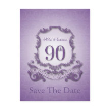 Save the Date 90. Geburtstag Personalisierte Postk
