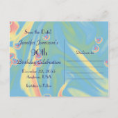 Save the Date 90. Geburtstagsfeier Postkarte (Rückseite)