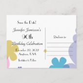 Save the Date 90. Geburtstagsparty Einladung (Rückseite)