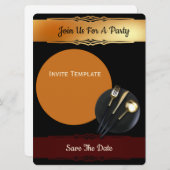 Save the Date - Abendessen Party Einladung (Vorne/Hinten)