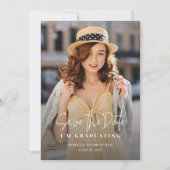 Save the Date Abschluss 2025 Foto Party Ankündigung (Vorderseite)