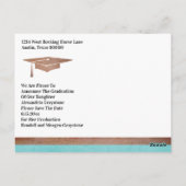 Save the Date Abschluss - Chic Rose Gold Imitats Postkarte (Rückseite)