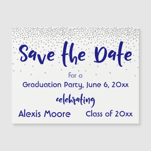 Save the Date Abschluss Magnetkarte (Vorderseite)