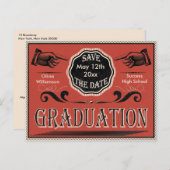 Save the Date Abschluss Postkarte (Vorne/Hinten)