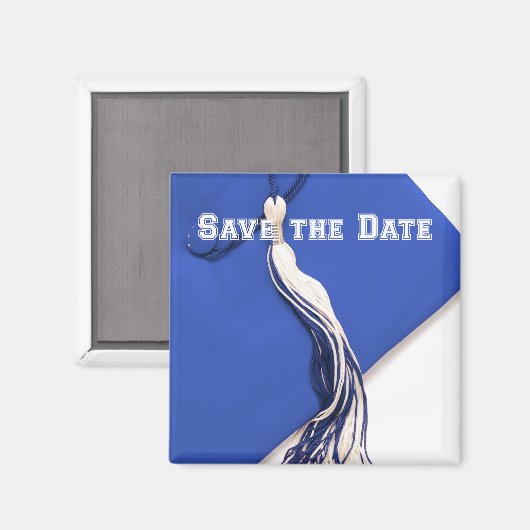 Save the Date Abschluss Square Magnet (Vorderseite/Rückseite)