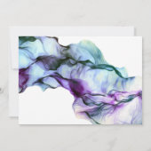 Save The Date | Abstrakte Aquamarine Indizes Wirbe Einladung (Rückseite)