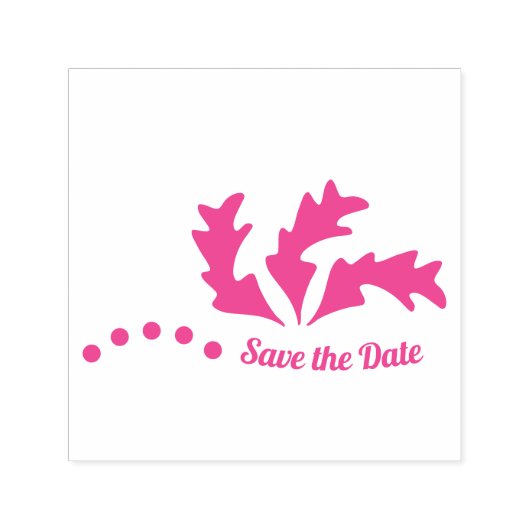 Save the Date Abstrakte Blätter Permastempel (Design)