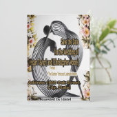 Save the Date abstrakte Kunst Einladungskarte Einladung (Stehend Vorderseite)