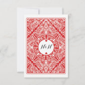 Save the Date Ace of Hearts Red Wedding Einladung (Rückseite)