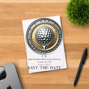 Save The Date Acryl-Golf-Einladung Acryleinladungen