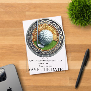 Save The Date Acryl-Golf-Einladung Acryleinladungen