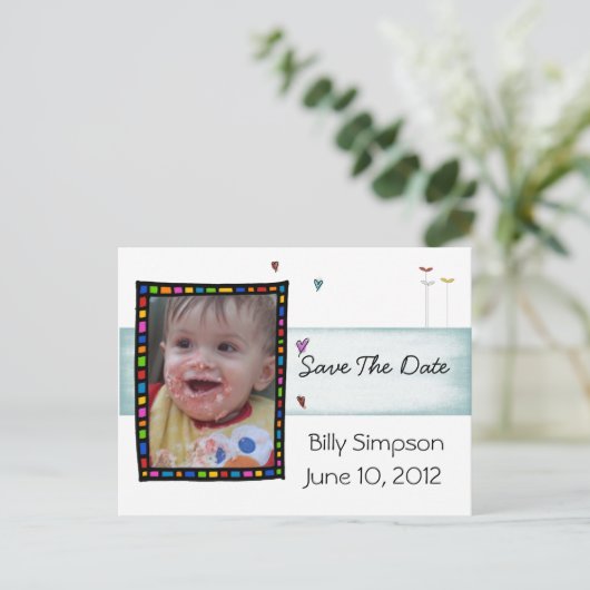 Save the Date Adoption Postkarte (Stehend Vorderseite)