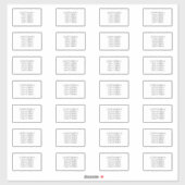 Save the Date Adresslisten für 28 Umschläge Aufkleber (Blatt)