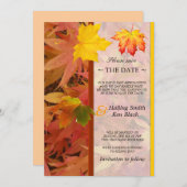 Save the Date Ahorn Blätter Hochzeit im Herbst (Vorne/Hinten)