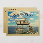 Save the Date Alabama Ankündigungspostkarte (Vorne/Hinten)