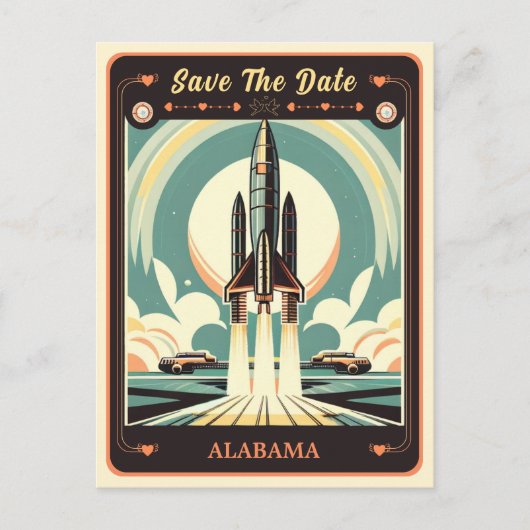 Save The Date | Alabama Einladung Postkarte (Vorderseite)