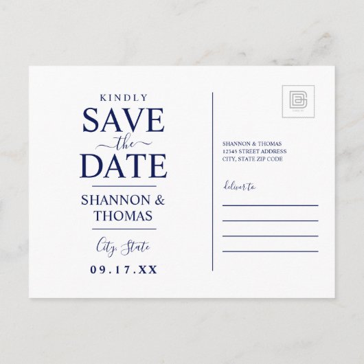 Save The Date | Alabama Einladungspostkarte (Rückseite)