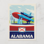 Save The Date | Alabama Einladungspostkarte (Vorderseite)