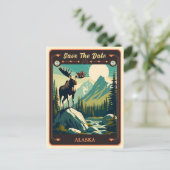 Save The Date | Alaska Einladung Postkarte (Stehend Vorderseite)