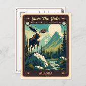 Save The Date | Alaska Einladung Postkarte (Vorne/Hinten)