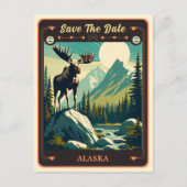 Save The Date | Alaska Einladung Postkarte (Vorderseite)