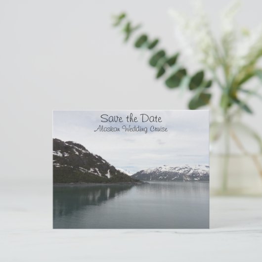 Save the Date Alaskan Cruise Ankündigungspostkarte (Stehend Vorderseite)