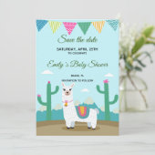 Save the Date Alpaca Lama (Stehend Vorderseite)