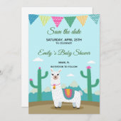 Save the Date Alpaca Lama (Vorne/Hinten)