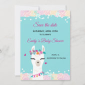 Save the Date Alpaca Lama Face (Vorderseite)