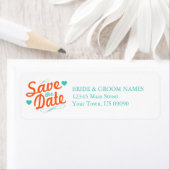 Save the Date altmodisch (orange / Aquamarin) (Insitu)