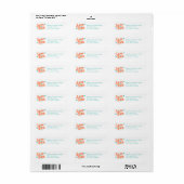 Save the Date altmodisch (orange / Aquamarin) (Vorne)