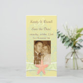 Save the Date am Meer gelegene Fotokarte (Stehend Vorderseite)
