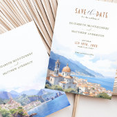Save the Date Amalfi Küste Italien Zielort Einladung