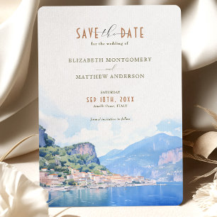 Save the Date Amalfi Küste Italien Zielort Einladung