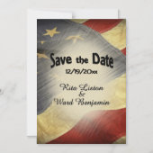 Save the Date amerikanische Flagge Magneteinladung (Vorderseite)
