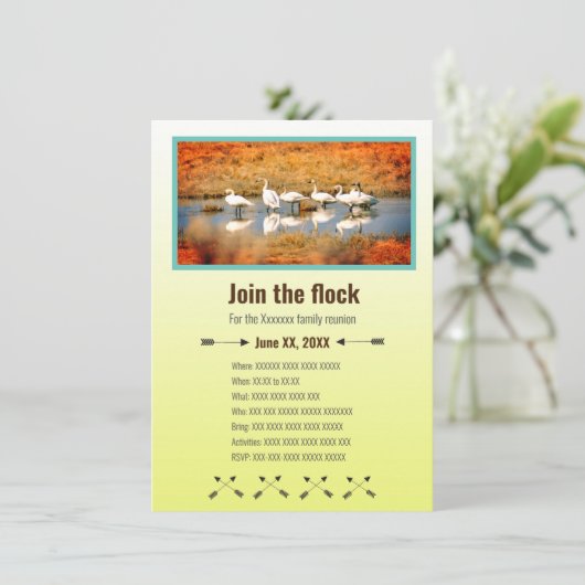 Save the Date an der Flock-Karte teilnehmen (Stehend Vorderseite)