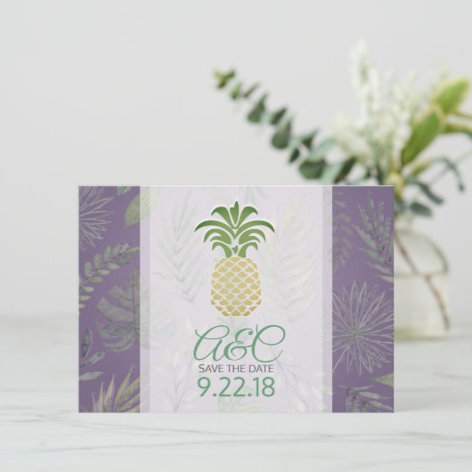 Save the Date Ananas (Stehend Vorderseite)