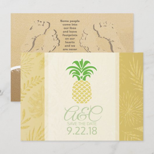 Save the Date Ananas (Vorne/Hinten)